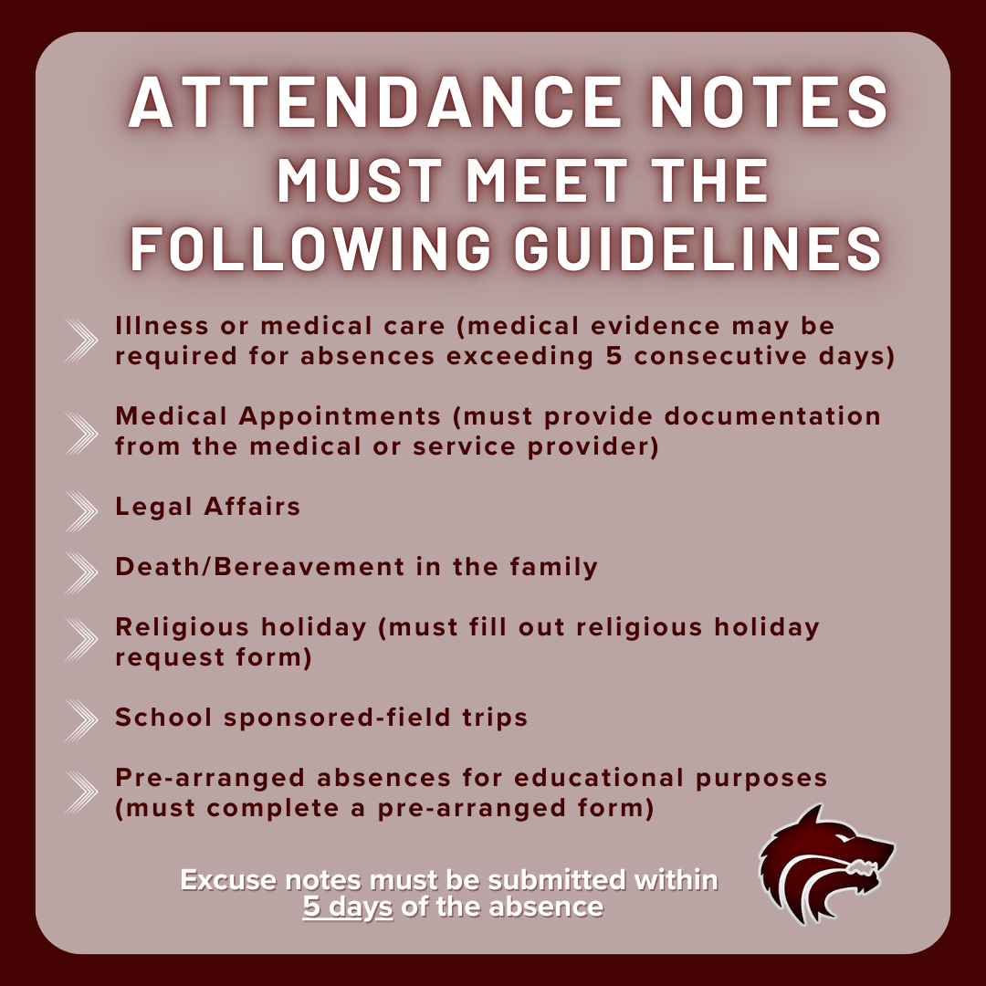 Excusable Attendance Notes